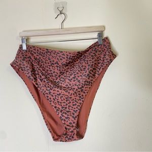 Aerie High Cut Cheeky Bikini Bottoms Size XXL Animal Print